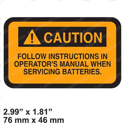 Picture of Decal - Caution Battery Servic