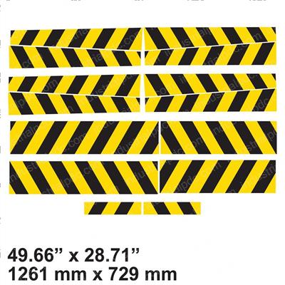 Picture of Decal - Striped Tapes Warning