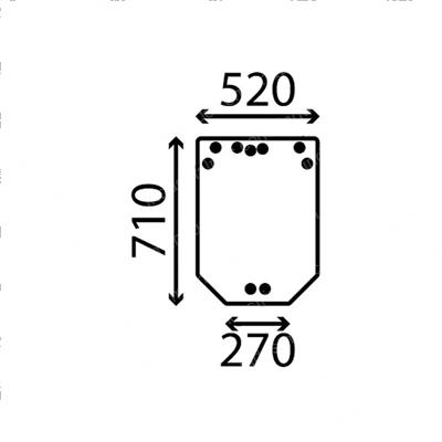 Picture of Tractor Cab Rear Glasses