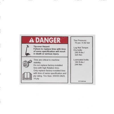 Picture of Decal - Tip Hazard