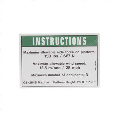 Picture of Decal - Side Force/Wind Speed