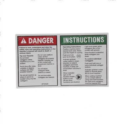 Picture of Decal - Operation Instruction