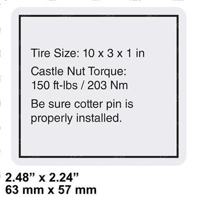 Picture of Decal-Label-Tire Spec-Gr/Grc