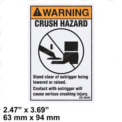 Picture of Decal - Crush Hazard