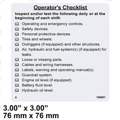 Picture of Decal - Check List