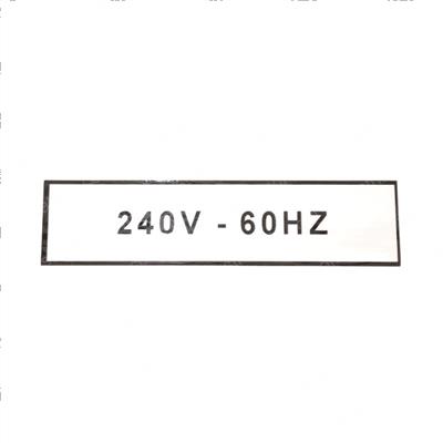 Picture of Decal 240v 60hz