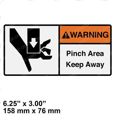 Picture of Decal - Warning Pinch Area