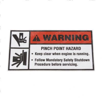 Picture of Decal - Pinch Pt. Warning