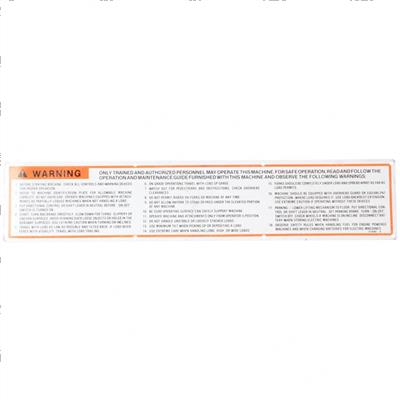 Picture of Plate - Warning