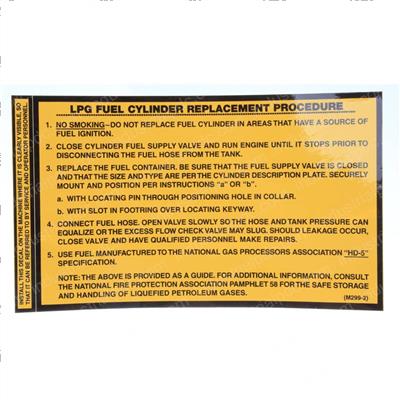 Picture of Decal - Refueling Instructions