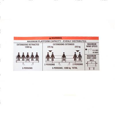 Picture of Decal - Platform Capacity  3392