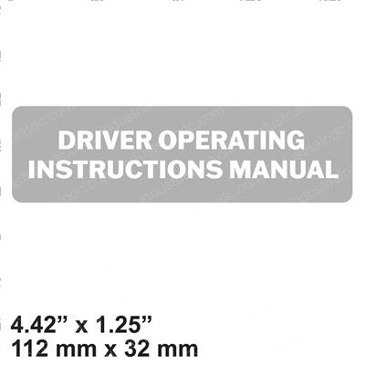 Picture of Decal - Oper. Instructions