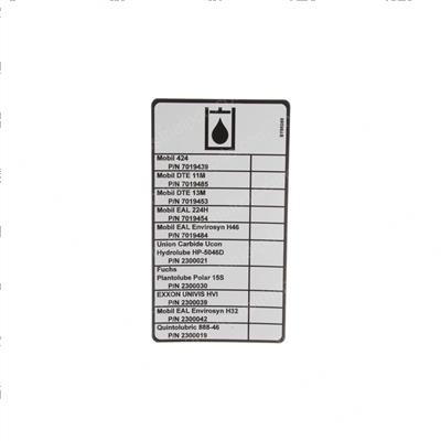 Picture of Decal - Oil Chart