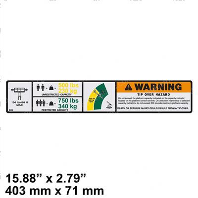 Picture of Decal - 750#/500# Capacity
