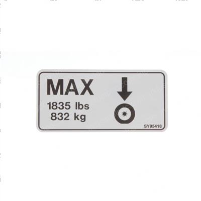 Picture of Decal - Tire Load(1835lb/832kg)