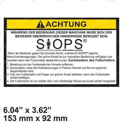 Picture of Decal - Siops Instruction - De