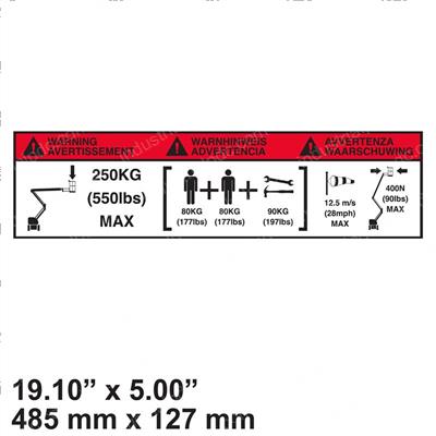 Picture of Decal - Swl 250kg-Universal