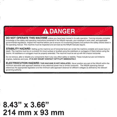 Picture of Decal - Danger Warnings