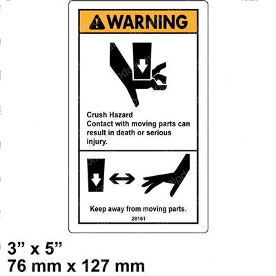 Picture of Decal - Warn Crush Hazard Hand