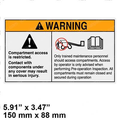 Picture of Decal - Caution Compart Access