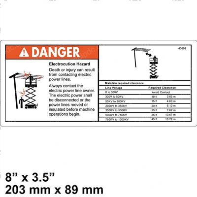 Picture of Decal - Danger Elec Hazard Gs