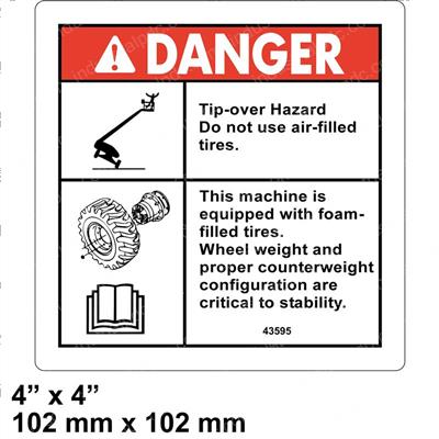 Picture of Decal - Danger Tip-Over Tires