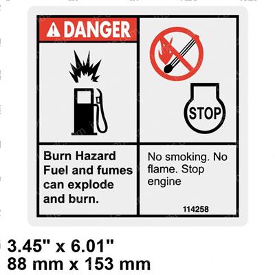 Picture of Decal - Danger No Smoking