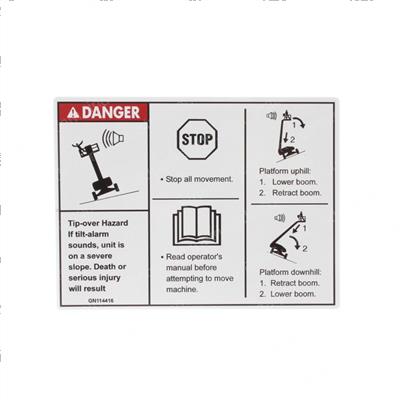 Picture of Decal - Danger Tipover Tilt