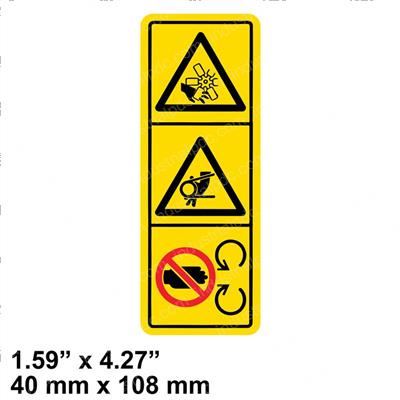 Picture of Label Fan Warning
