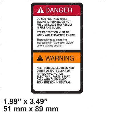 Picture of Decal - Danger/Warning