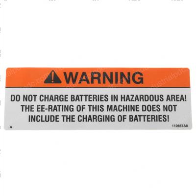 Picture of Label Warning Batt. Charging