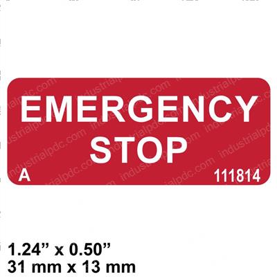 Picture of Decal - Emergency Stop Red