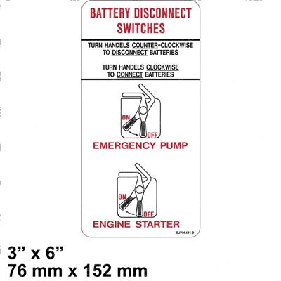 Picture of Label Battery Disconnect