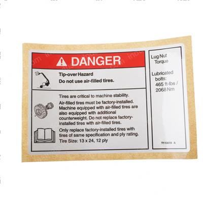 Picture of Decal-Danger-Tip Over Tires-Ff