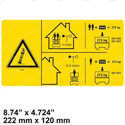 Picture of Decal-Sym Max Cap 272 Kg-Ce