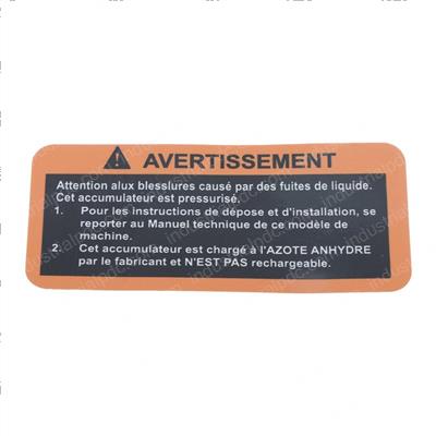 Picture of Decal - Avertissement French