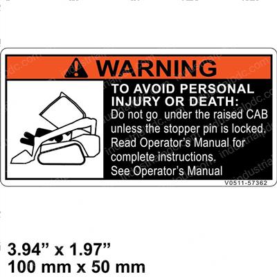 Picture of Decal - Warning Avoid Injury