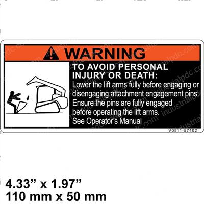 Picture of Decal - Warning Avoid Injury