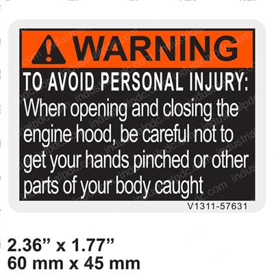 Picture of Decal - Warn Personal Injury