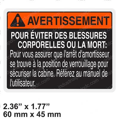 Picture of Decal - Avertissement (fr)