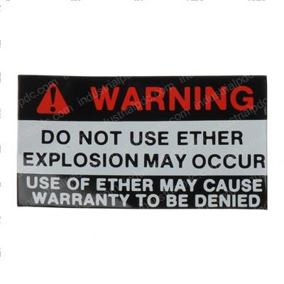 Picture of Label-Ether Warning