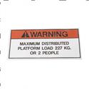 Picture of Decal - Warning Max Load 227kg