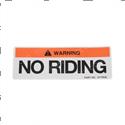 Picture of Decal - Warning No Riding