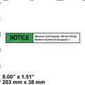Picture of Decal Notice Max.cap.350 Lbs