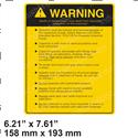 Picture of Decal - Operator Warning