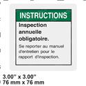 Picture of Decal Notice Annual Insp Req